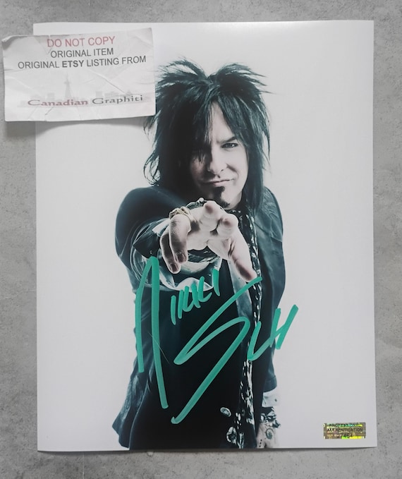 Nikki Sixx Hand Signed Autograph 8x10 Photo COA Motley Crue - Etsy