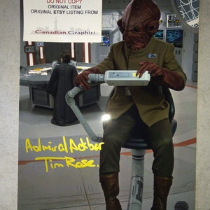 ティム・ローズ直筆サイン入り8x10写真 COA スターウォーズ