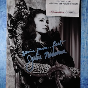 Julie Newmar Hand Signed Autograph 8x10 Photo COA Catwoman