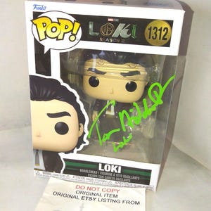 Tom Hiddleston Hand Signed Autograph Funko Pop COA