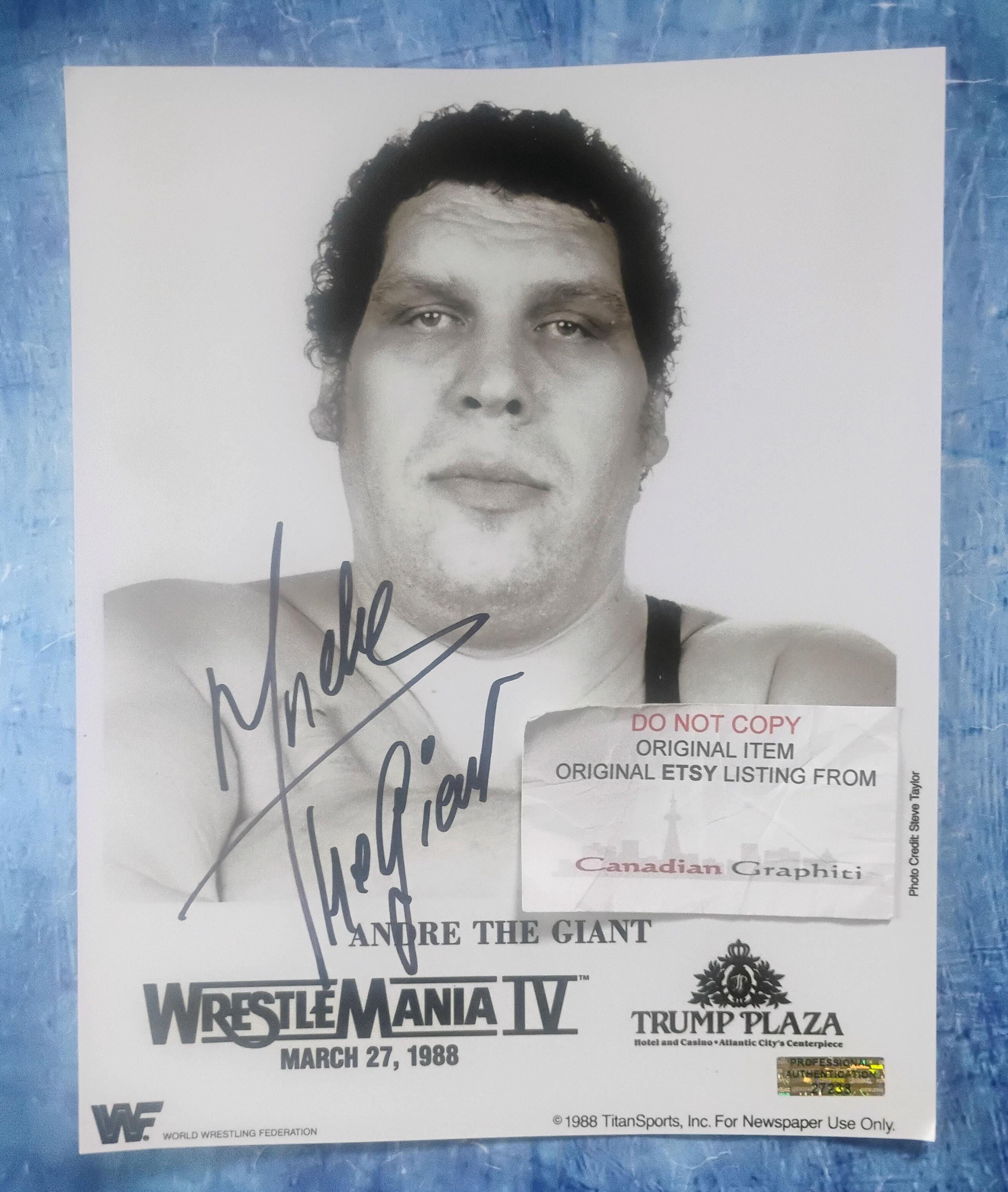 アンドレザジャイアント直筆サイン アンドレ・ザ・ジャイアント直筆サイン入りWWF 8x10写真 COA - Etsy 日本