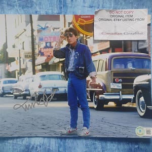Michael J Fox Hand Signed Autograph 8x10 Photo BAS COA Back To The Future