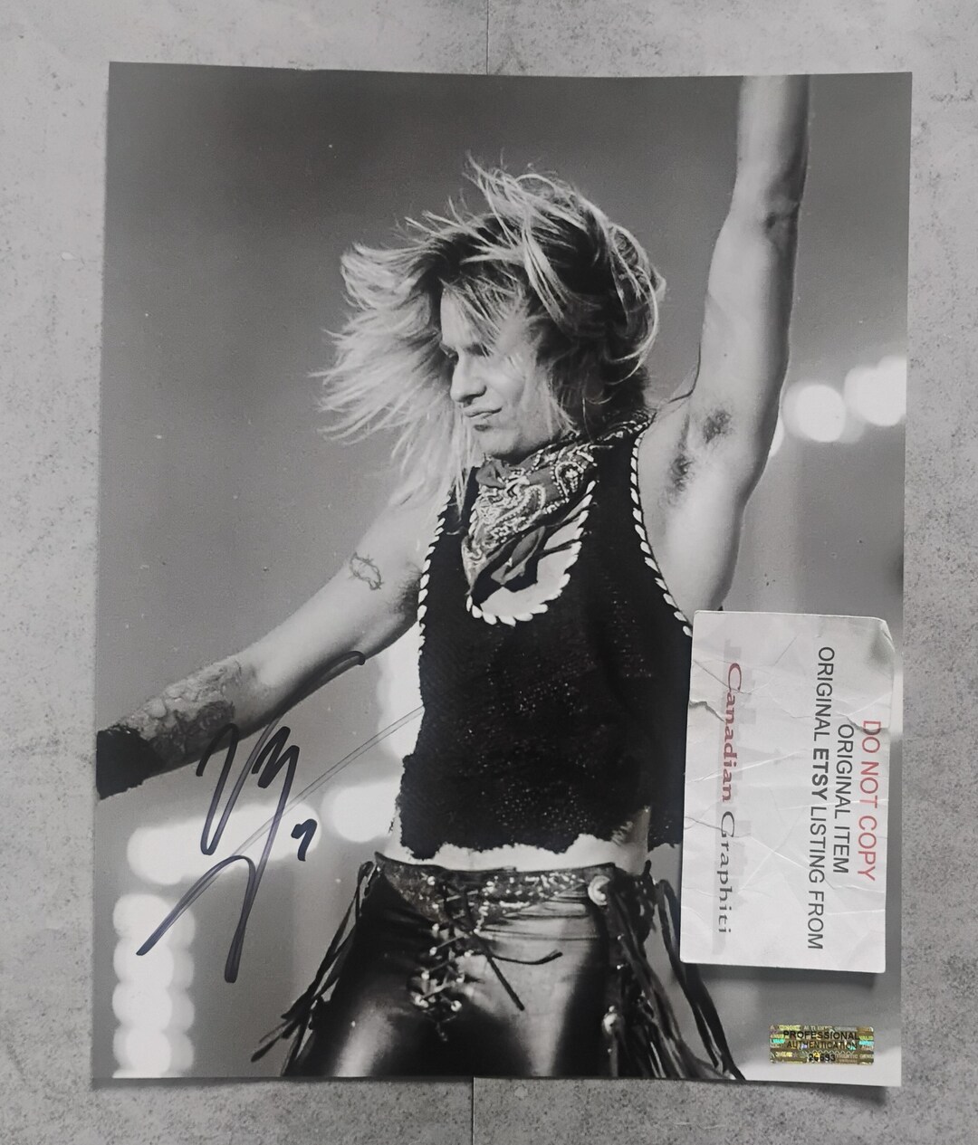 Vince Neil Hand Signed Autograph 8x10 Photo COA Motley Crue - Etsy
