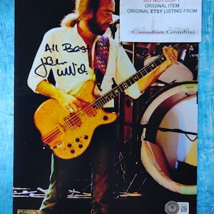 John McVie Hand Signed Autograph 8x10 Photo COA + BAS Fleetwood Mac