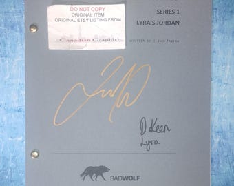Dafne Keen & James McAvoy Hand Signed Autograph His Dark Materials Script COA