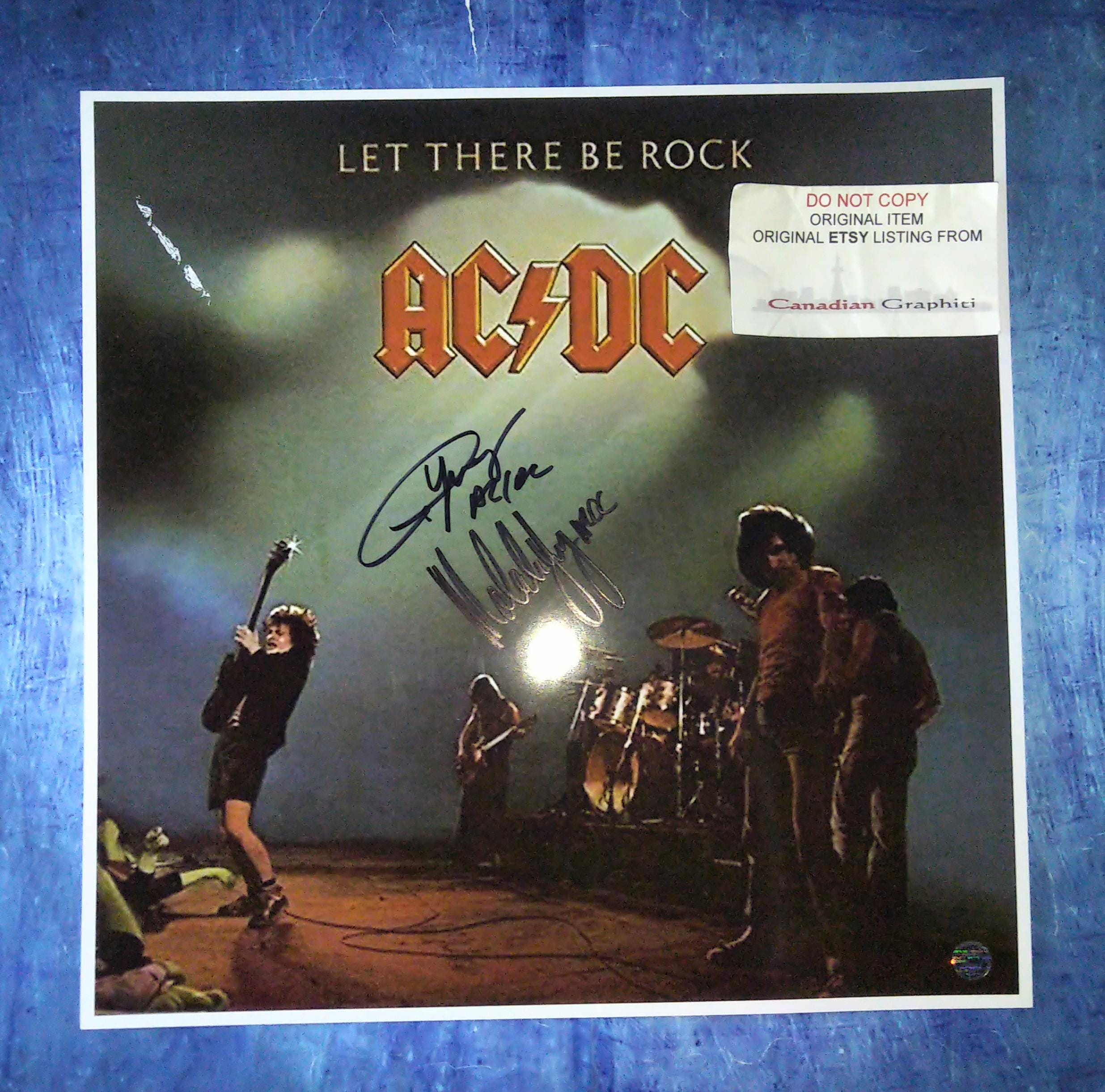 アンガス・ヤング＆マルコム・ヤング AC/DC 直筆サイン入り写真 COA