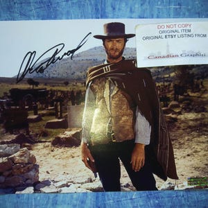 Clint Eastwood Hand Signed Autograph 8x10 Photo COA The Good, The Bad & The Ugly