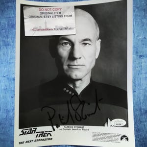 Patrick Stewart Hand Signed Autograph 8x10 Photo JSA COA Star Trek