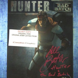 Autographe signé à la main Dee Bradley Baker 8 x 10 photo COA + JSA The Bad Batch