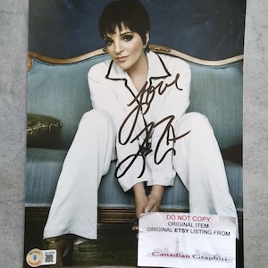 Liza Minnelli Handgesigneerde handtekening 8 x 10 foto BAS COA