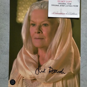 Judi Dench Hand Signed Autograph 8x10 Photo COA