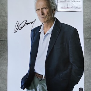 Clint Eastwood Hand Signed Autograph 11x14 Photo COA