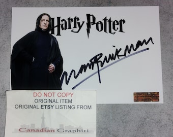 ハリー・ポッター　アラン・リックマン 直筆サイン入り写真 保証書付 スネイプ　i ハリー・ポッター アラン・リックマン 直筆サイン入り写真 保証書付き