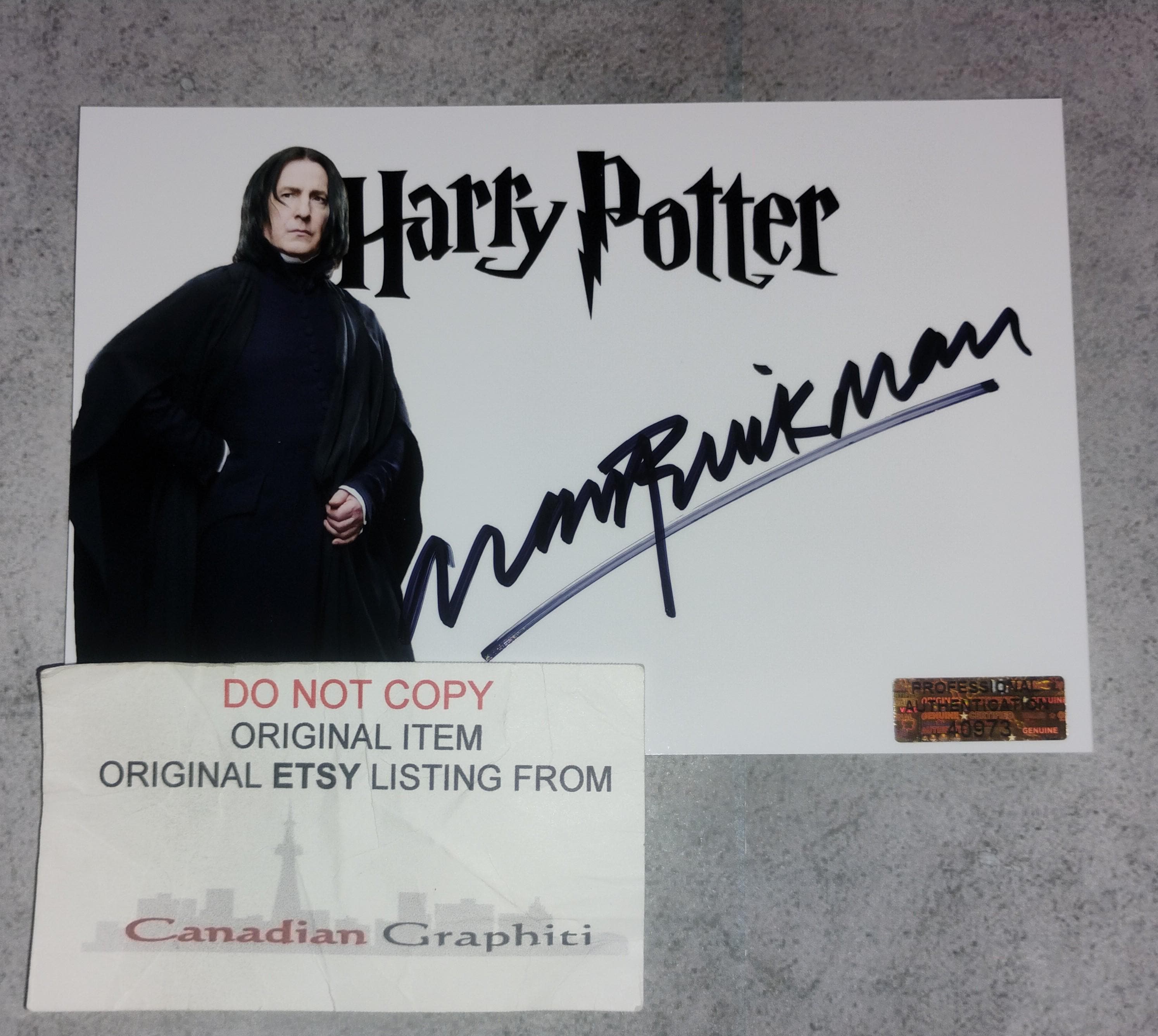 Alan rickman signed - Etsy 日本