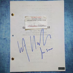 Kit Harington Hand Signed Autograph Script COA
