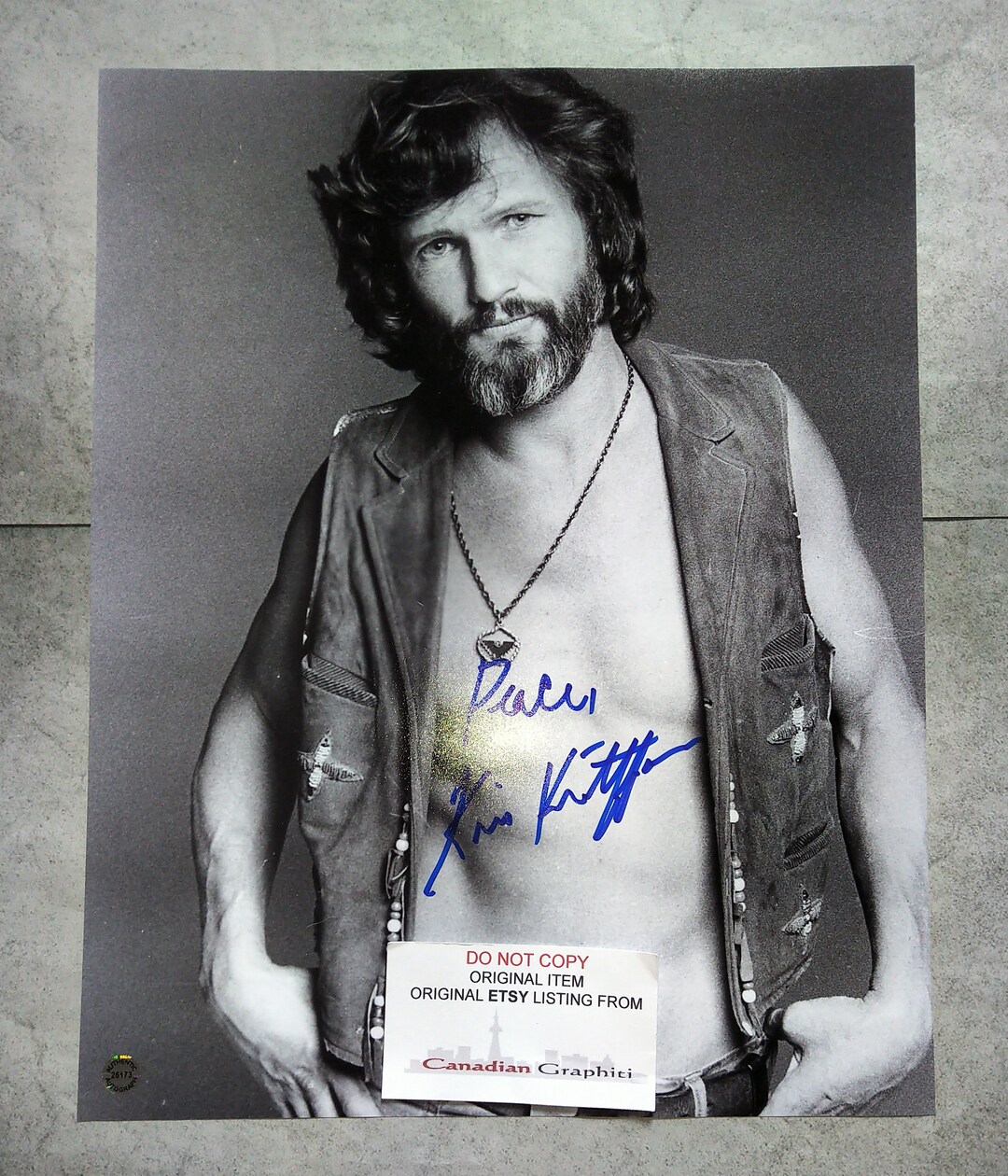 KRIS KRISTOFFERSON signed autographed photo COA Hologram main image 0