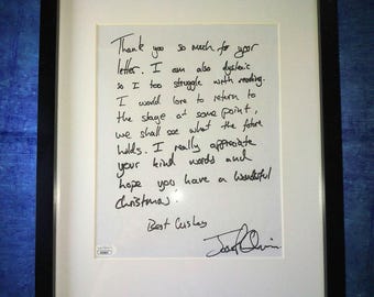 Joseph Quinn RARE Handwritten Letter Full Signature Autograph Framed COA + JSA