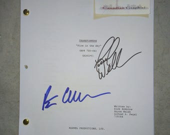 Peter Cullen & Frank Walker Hand Signed Autograph Transformers Script COA