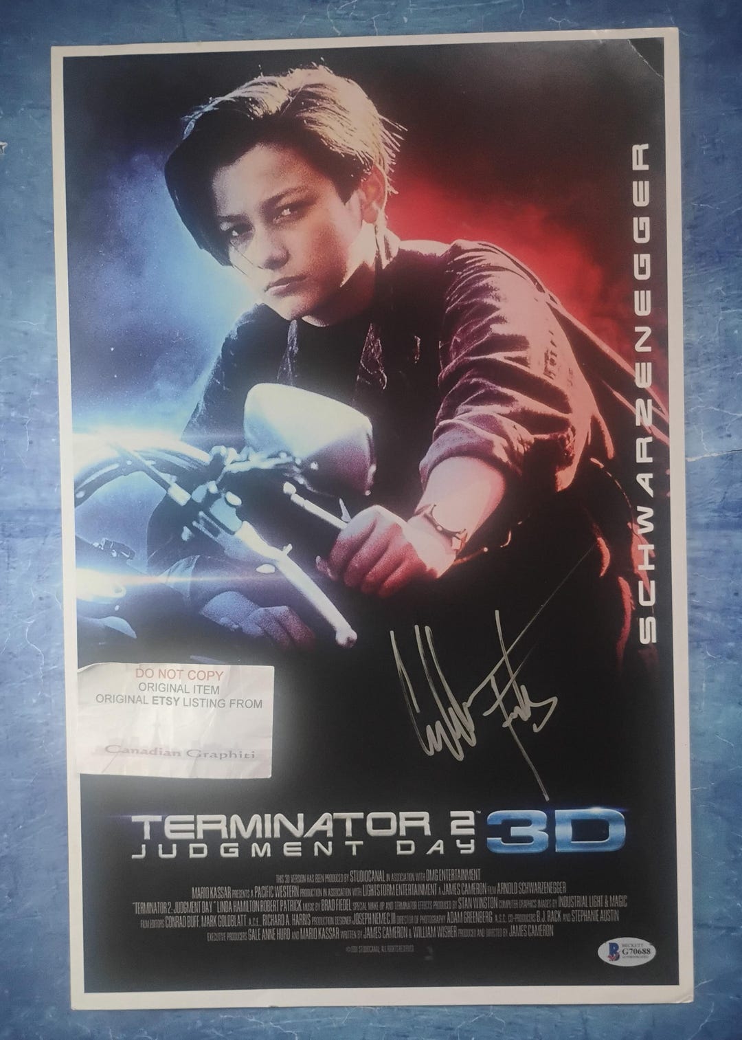 Edward Furlong Hand Signed Autograph 11x17 Photo BAS COA