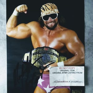 Macho Man Randy Savage Hand Signed Autograph 8x10 Photo COA