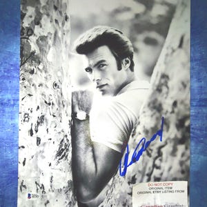 Clint Eastwood Hand Signed Autograph 11x14 Photo BAS COA