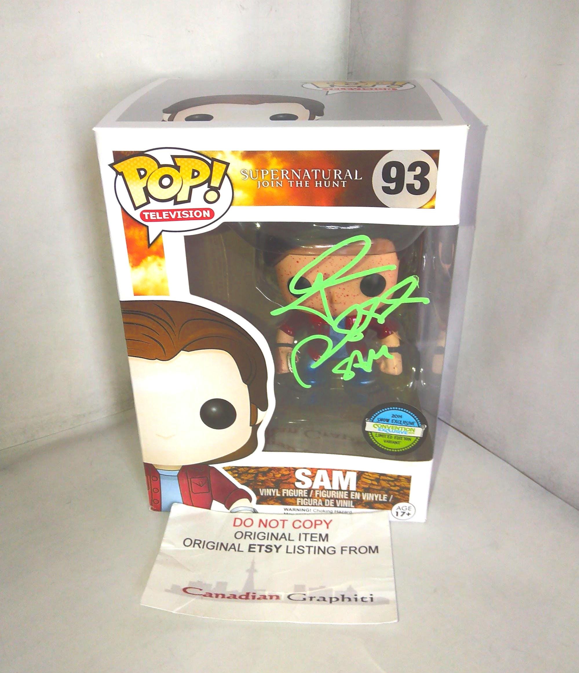 Jared Padalecki Hand Signed Autograph Supernatural Funko Pop COA