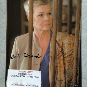 Judi Dench Hand Signed Autograph 8x10 Photo COA
