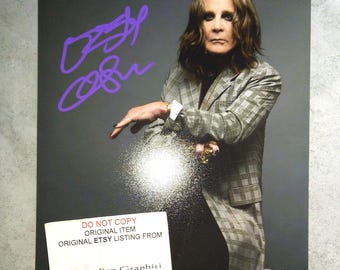 Ozzy Osbourne Hand Signed Autograph 8x10 Photo BAS COA
