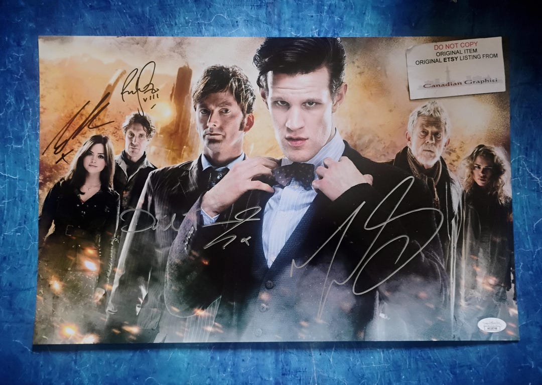 Doctor Who 4x Cast Hand Signed Autograph Photo JSA COA Matt Smith ...