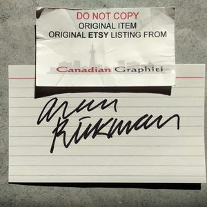 Alan Rickman Karte COA handsigniert