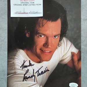Randy Travis Hand Signed Autograph 8x10 Photo COA + JSA
