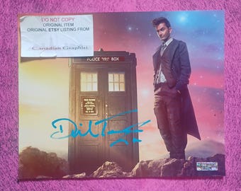 David Tennant Hand Signed Autograph 8x10 Photo COA Doctor Who