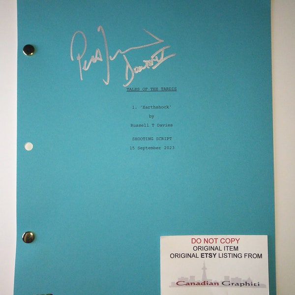 Peter Davison Hand Signed Autograph Doctor Who Script COA