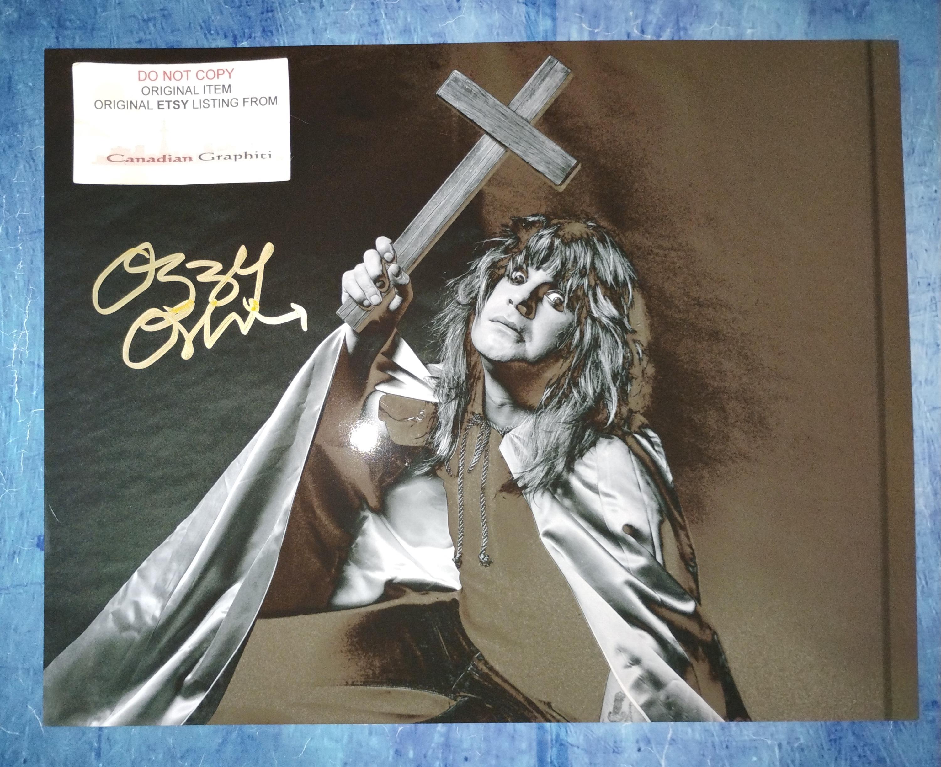 Signed ozzy osbourne memorabilia - Etsy 日本