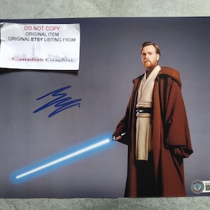 ユアン・マクレガー 直筆サイン入り 8x10 写真 BAS COA スターウォーズ