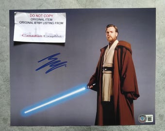 Ewan McGregor Hand Signed Autograph 8x10 Photo BAS COA Star Wars
