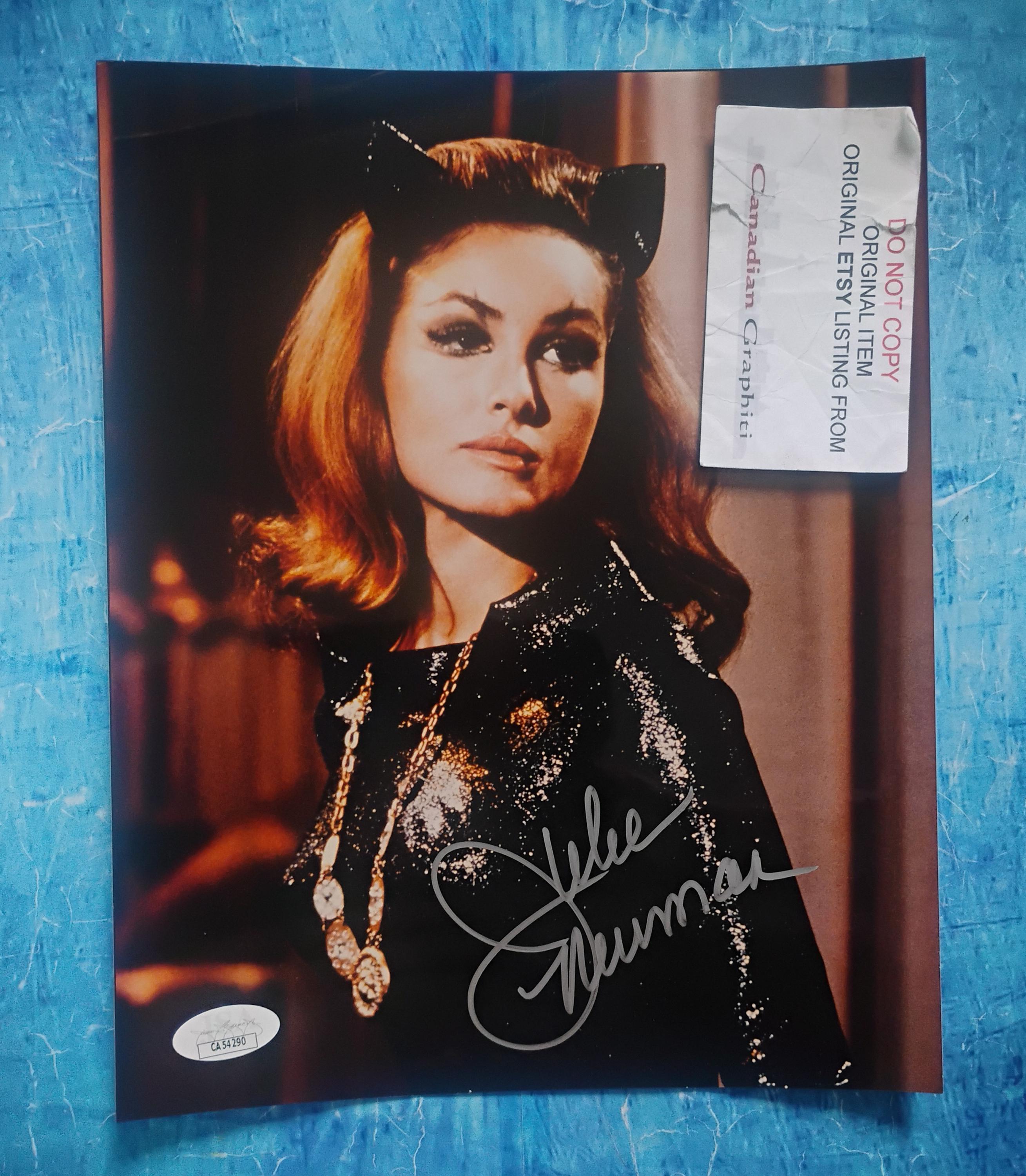 Julie Newmar Signed Press Kit Photo JSA Cert