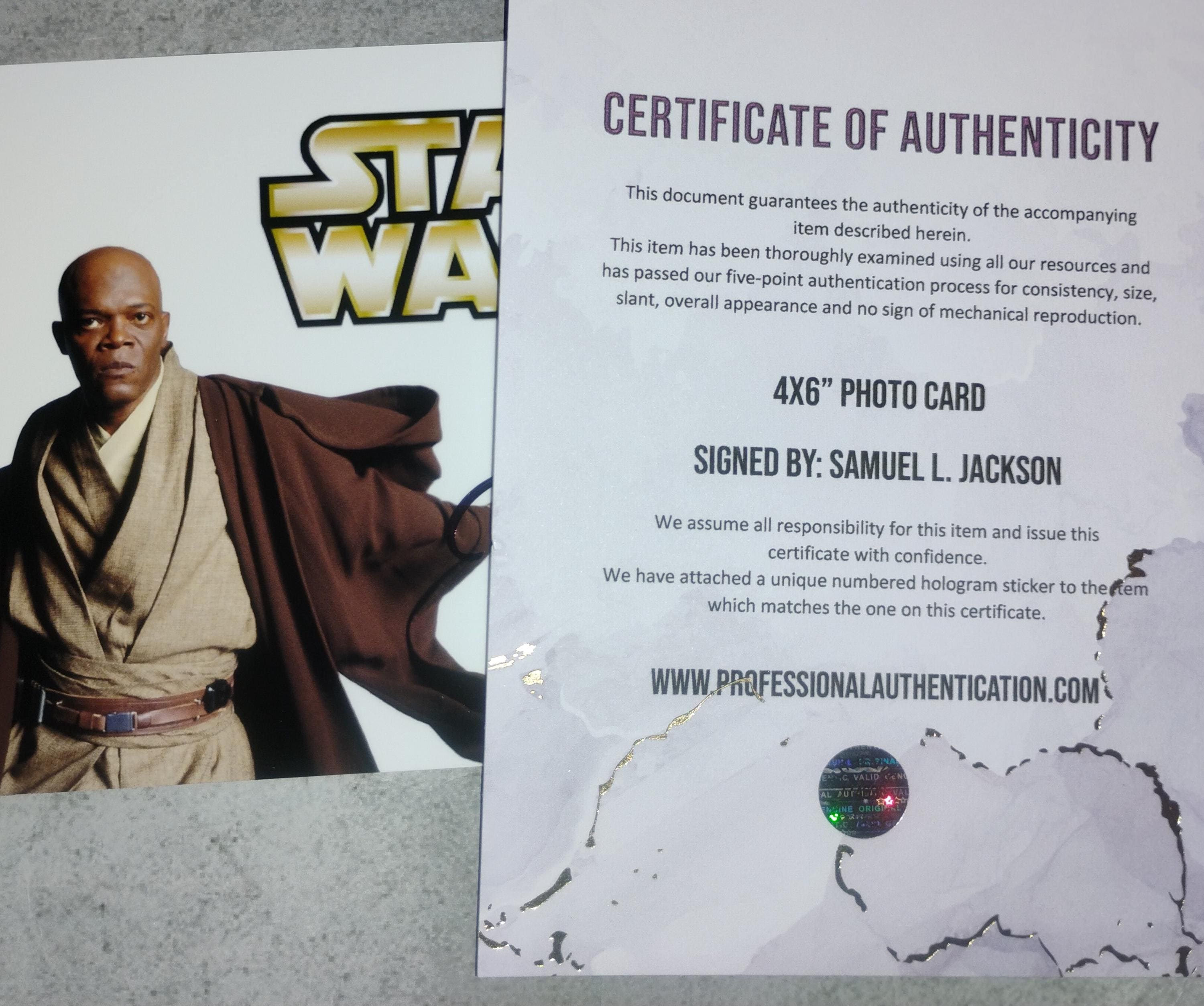 サミュエル Lジャクソン 直筆サインフォトauto marvel スターウォーズ Samuel L Jackson Hand Signed Autograph Photo COA Star Wars - Etsy