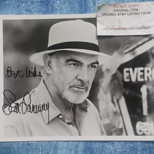 Fotografía autografiada a mano de Sean Connery de 8x10 pulgadas con certificado de autenticidad JSA. Just Cause.