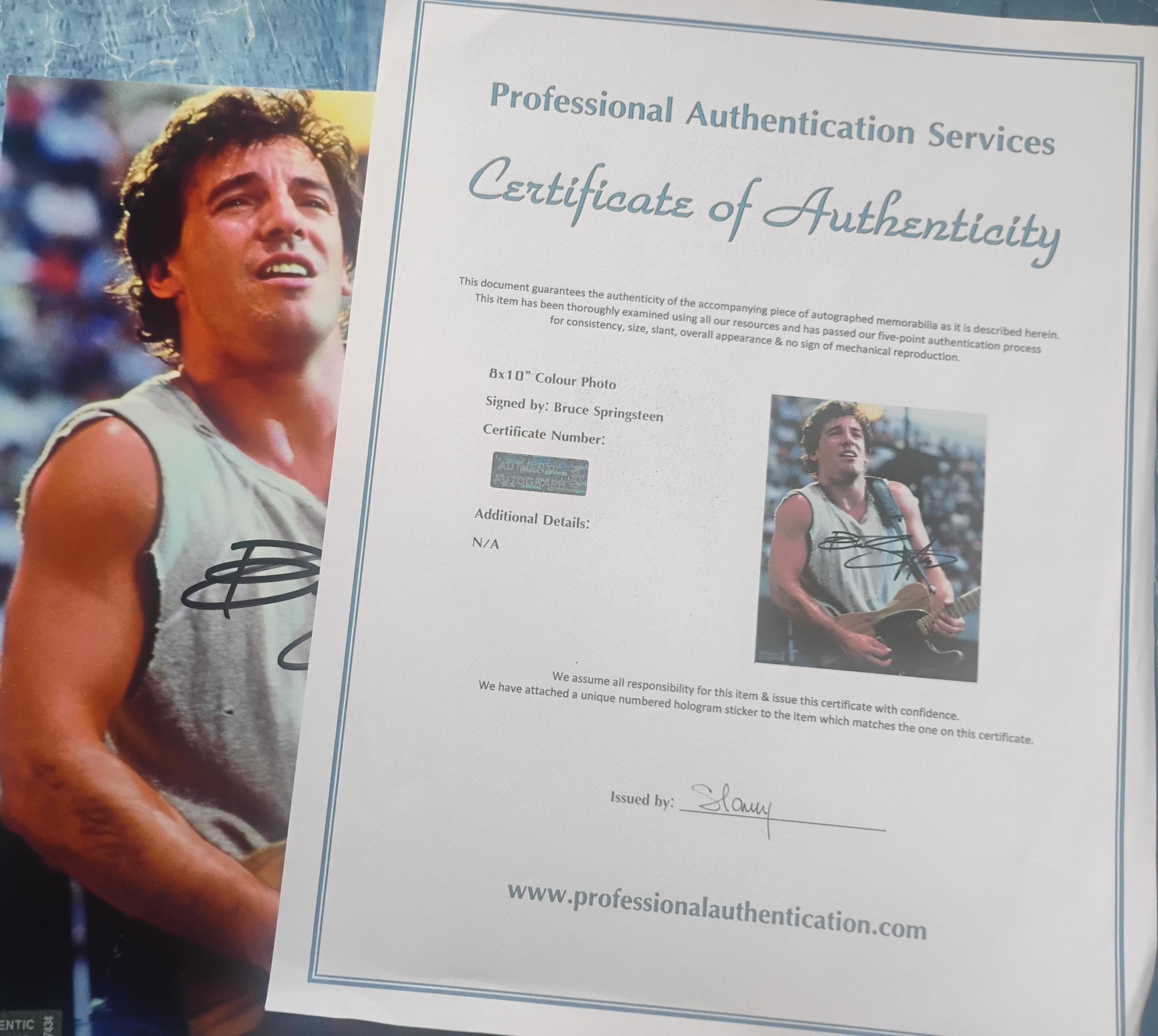Bruce Springsteen Hand Signed Autograph 8x10 Photo COA - Etsy