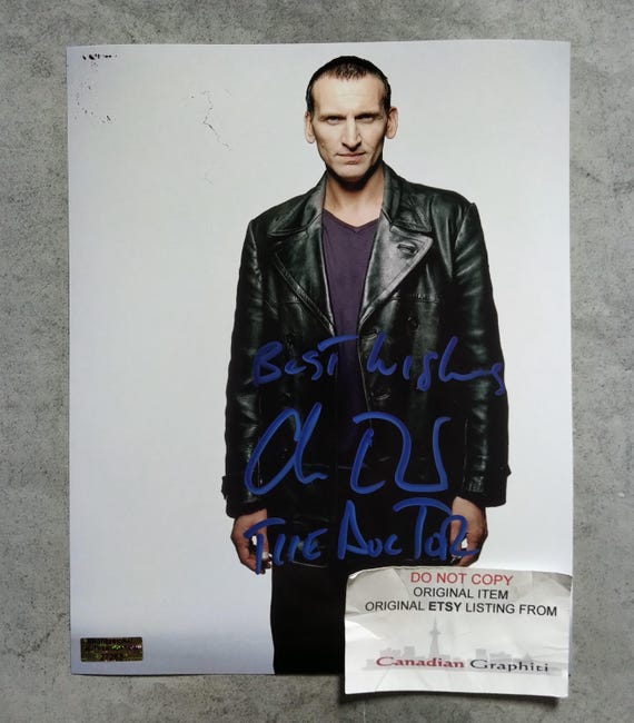 クリストファー・エクルストン直筆サイン入り8x10写真 COA ドクター