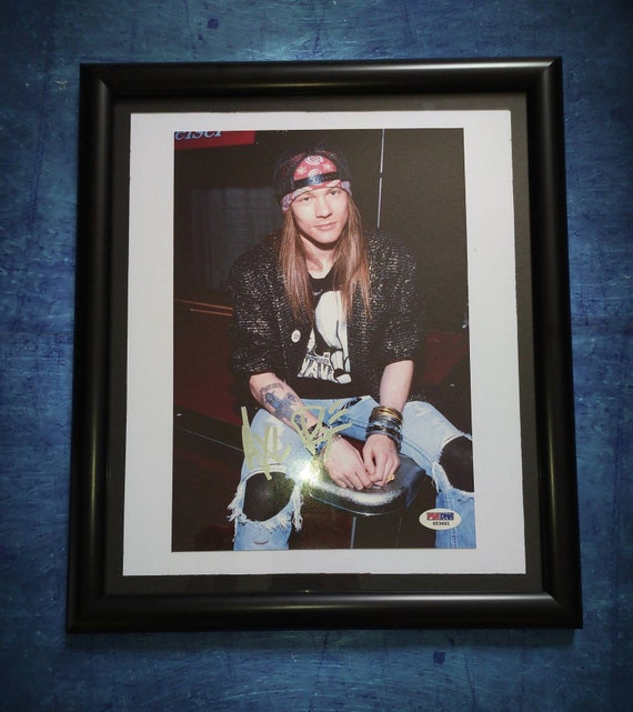 Axl Rose Hand Signed Autograph Photo Framed COA & PSA Etsy