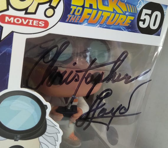 Christopher Lloyd Hand Signed Autograph Funko Pop JSA COA Back to