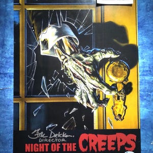 Tom Atkins & Fred Dekker Hand Signed Autograph 12x18 Photo BAS COA Night Of The Creeps