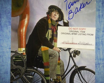 Tom Baker Hand Signed Autograph 8x10 Photo COA Doctor Who