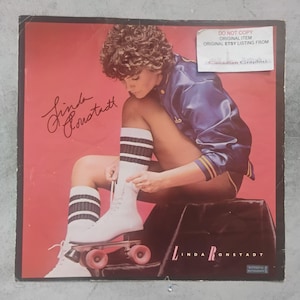 Linda Ronstadt Handsignerad autografskiva, bilaga till äkthetsintyg