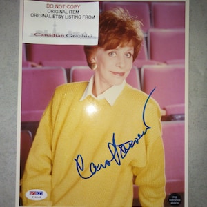 Carol Burnett Handgesigneerde handtekening 8 x 10 foto COA + PSA