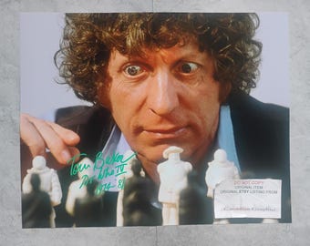 Tom Baker Hand Signed Autograph 11x14 Photo COA Doctor Who