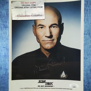 Patrick Stewart Hand Signed Autograph 8x10 Photo JSA COA Star Trek
