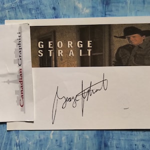 George Strait Hand Signed Autograph Index Card COA